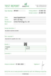 Tirzepatide 5mg – Certificate of Analysis