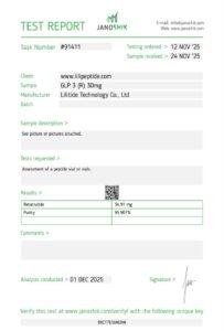 Retatrutide 30mg – Certificate of Analysis