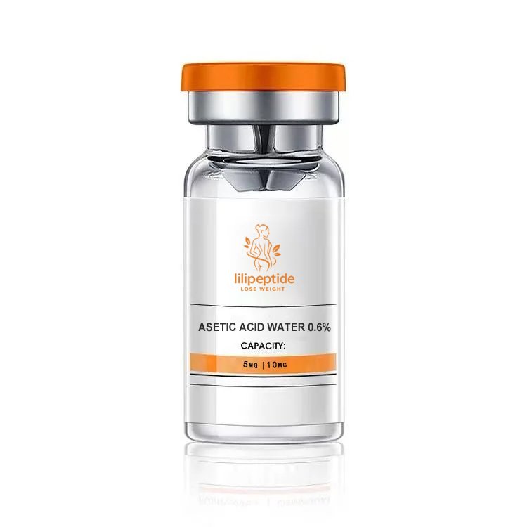 Acetic acid 0.6%, supplied in 3 ml vials, ten to a box.